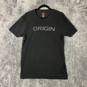 Origin Core Tee Shirt Mens Medium Black Logo Spellout Jocko USA Made Crewneck
